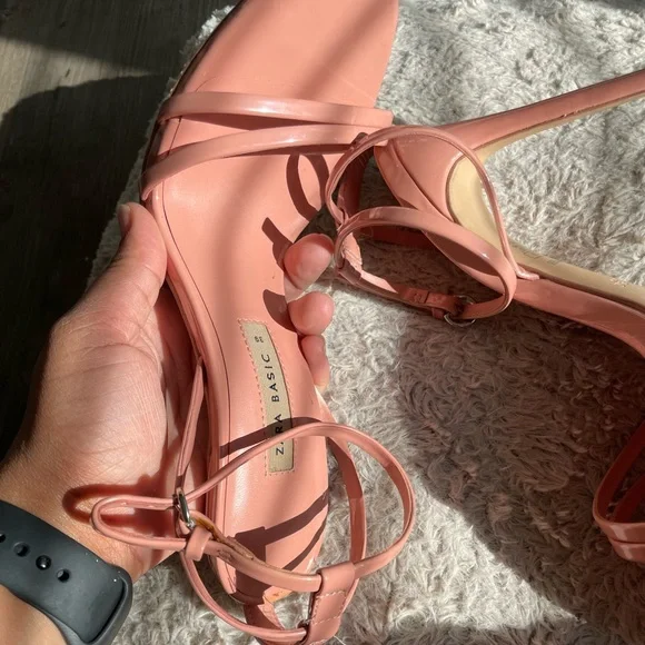 ZARA Coral Strappy Heels - Picture 6 of 13
